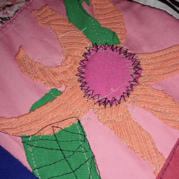 Flower patchwork blanket - Picture 6 of 6